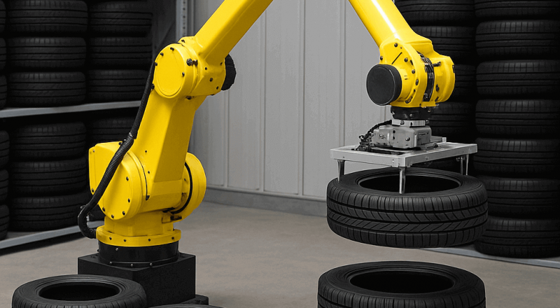 Reifen depalettieren Roboter